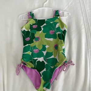 Adorable purple and green swim